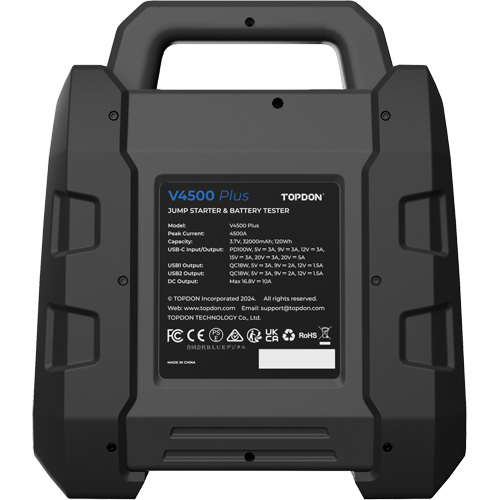 V4500 Plus 2-in-1 4500 Peak Amp Jump Starter, Battery & System Tester Groupe Belzile Dickner
