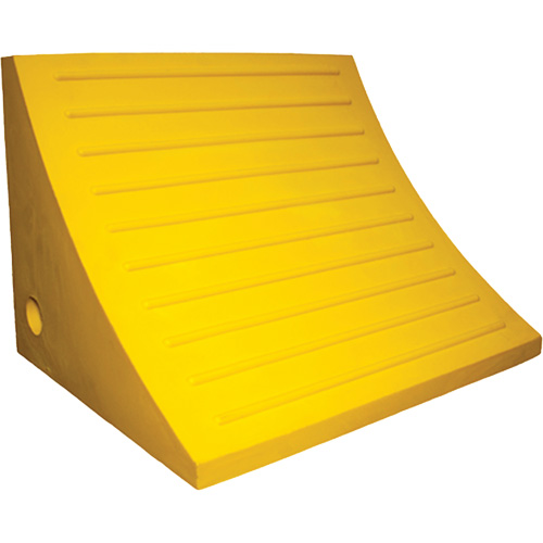 Wheel Chock, Polyurethane, Yellow, 15-1/4" W x 12-1/8" D x 10-3/4" H Groupe Belzile Dickner
