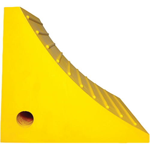 Wheel Chock, Polyurethane, Yellow, 15-1/4" W x 12-1/8" D x 10-3/4" H Groupe Belzile Dickner