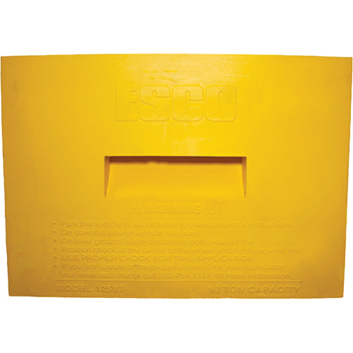 Wheel Chock, Polyurethane, Yellow, 15-1/4" W x 12-1/8" D x 10-3/4" H Groupe Belzile Dickner