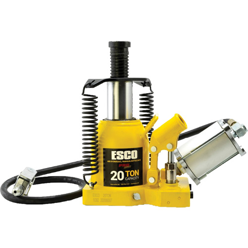 Cric bouteille de s&eacute;rie Pro "Shorty", 20 tonne(s), Air comprim&eacute;/hydraulique, 12-5/8" Hauteur &eacute;lev&eacute;e Groupe Belzile Dickner