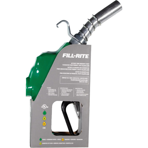 Pistolet de distribution automatique vert pour diesel Groupe Belzile Dickner
