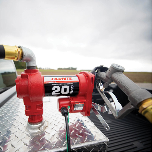 Pompe de transfert de carburant 12 V CC avec pistolet Groupe Belzile Dickner