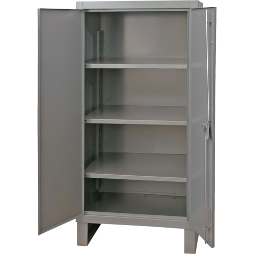 Armoire tr&egrave;s robuste, Acier, 3 Tablettes, 66" h x 36" la x 24" P, Gris Groupe Belzile Dickner