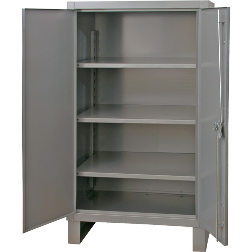 Armoire tr&egrave;s robuste, Acier, 3 Tablettes, 66" h x 48" la x 24" P, Gris Groupe Belzile Dickner