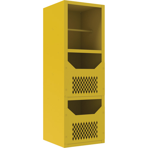 Spill Control Cabinet, 1 Shelves, 72" H x 24" W x 24" D, Steel, Yellow Groupe Belzile Dickner