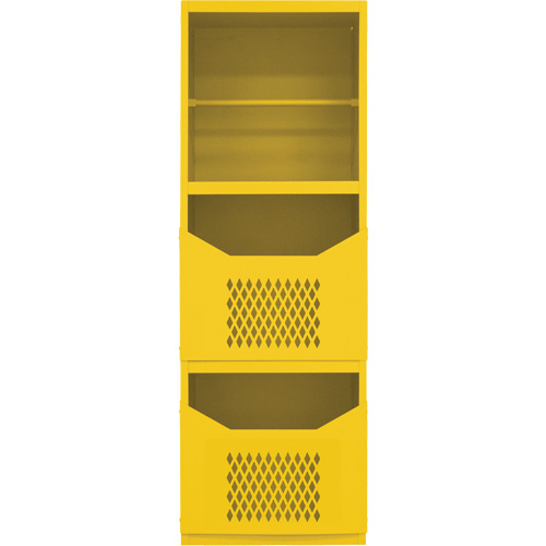 Spill Control Cabinet, 1 Shelves, 72" H x 24" W x 24" D, Steel, Yellow Groupe Belzile Dickner