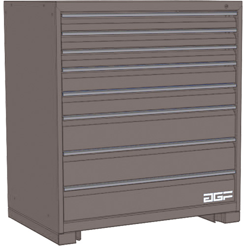 Armoire &agrave; tiroirs modulaire, 8 tiroirs, 48" la x 28" p x 40" h, Gris Groupe Belzile Dickner