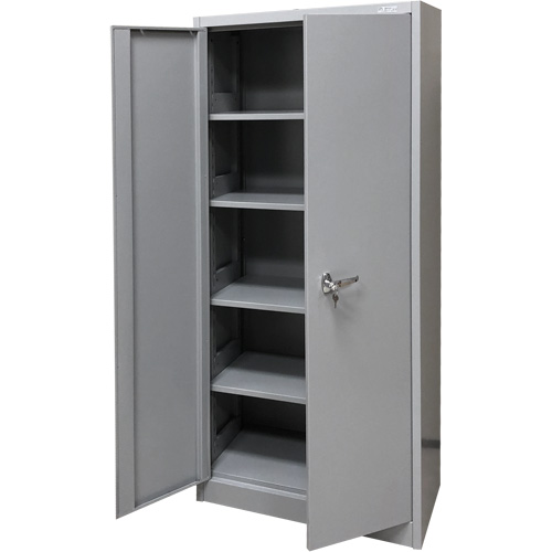 Storage Cabinet, Steel, 4 Shelves, 66" H x 30" W x 15" D, Grey Groupe Belzile Dickner