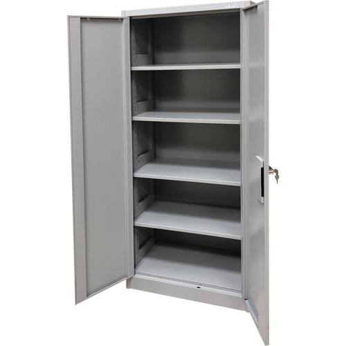 Storage Cabinet, Steel, 4 Shelves, 66" H x 30" W x 15" D, Grey Groupe Belzile Dickner