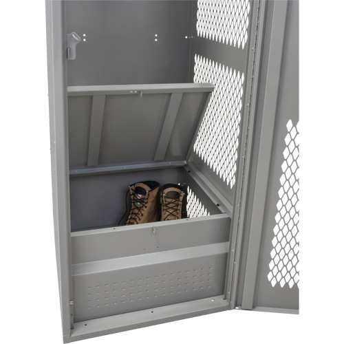 Gear Locker with Door, Steel, 24" W x 24" D x 72" H, Grey Groupe Belzile Dickner