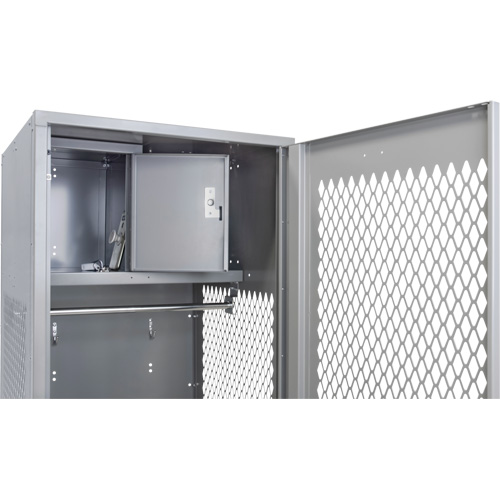 Gear Locker with Door, Steel, 24" W x 24" D x 72" H, Grey Groupe Belzile Dickner