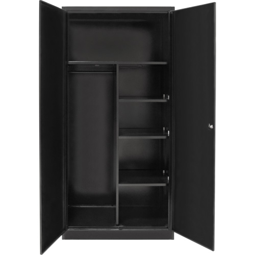 Armoire de rangement combin&eacute;e, 36" la x 18" p x 72" h, Noir Groupe Belzile Dickner