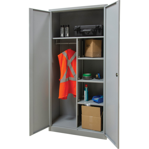 Combination Storage Cabinet, 36" W x 18" D x 72" H, Grey Groupe Belzile Dickner
