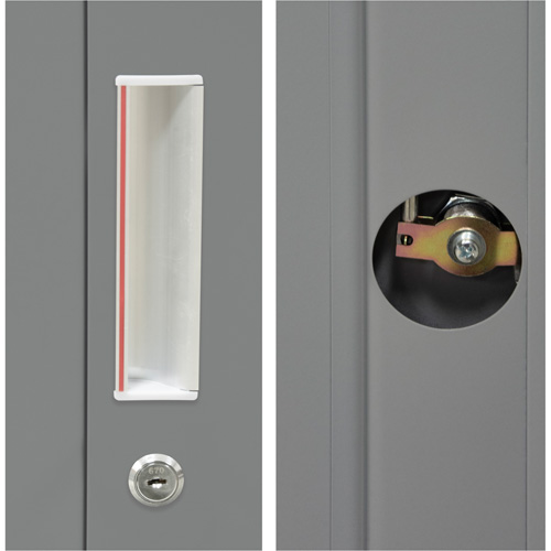 Hi-Boy Storage Cabinet, Steel, 4 Shelves, 72" H x 36" W x 18" D, Grey Groupe Belzile Dickner