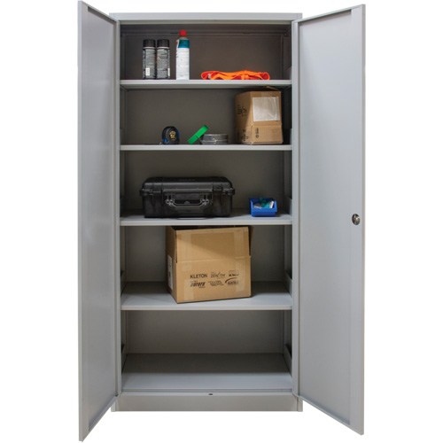 Hi-Boy Storage Cabinet, Steel, 4 Shelves, 72" H x 36" W x 18" D, Grey Groupe Belzile Dickner