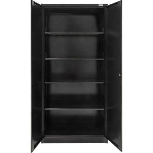 Hi-Boy Storage Cabinet, Steel, 4 Shelves, 72" H x 36" W x 18" D, Black Groupe Belzile Dickner