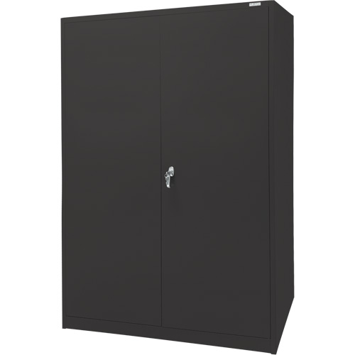 Armoire d'entreposage, Acier, 4 Tablettes, 78" h x 48" la x 24" P, Noir Groupe Belzile Dickner