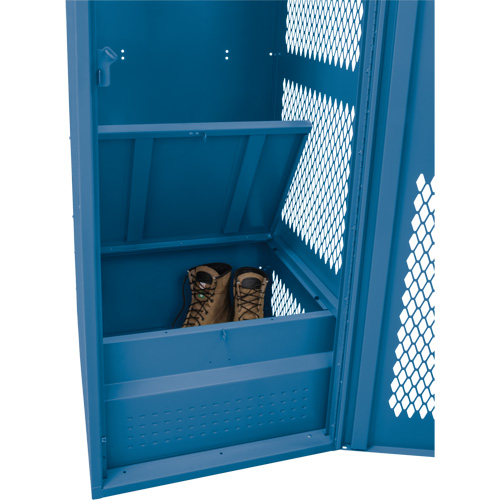 Casier pour &eacute;quipement avec porte, Acier, 24" la x 18" p x 72" h, Bleu fonc&eacute; Groupe Belzile Dickner