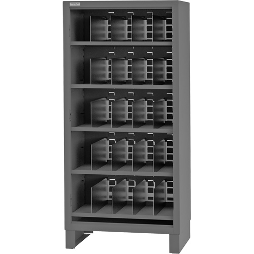 Armoire robuste &agrave; façade ouverte avec s&eacute;parateurs, Acier, 0 tiroirs, 36" x 24" x 78", Gris Groupe Belzile Dickner