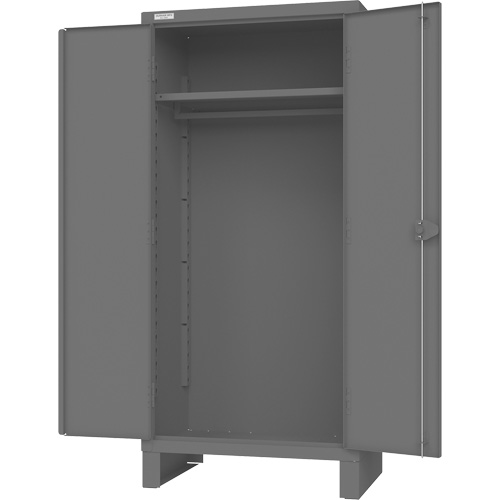 Armoire avec barre de suspension et portes encastr&eacute;es standards , Acier, 78" h x 36" la x 24" P, Gris Groupe Belzile Dickner