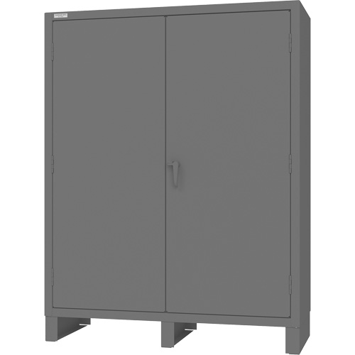 Armoire avec barre de suspension et portes encastr&eacute;es standards, Acier, 78" h x 60" la x 24" P, Gris Groupe Belzile Dickner