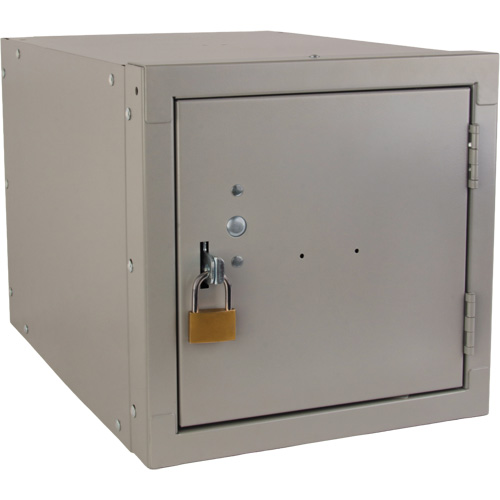 Casier cubique empilable, 12" x 18" x 12", Acier, Gris, D&eacute;mont&eacute; Groupe Belzile Dickner