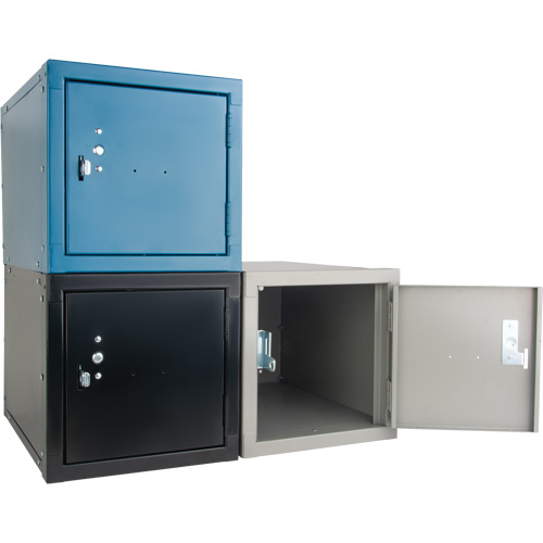 Casier cubique empilable, 12" x 18" x 12", Acier, Gris, D&eacute;mont&eacute; Groupe Belzile Dickner