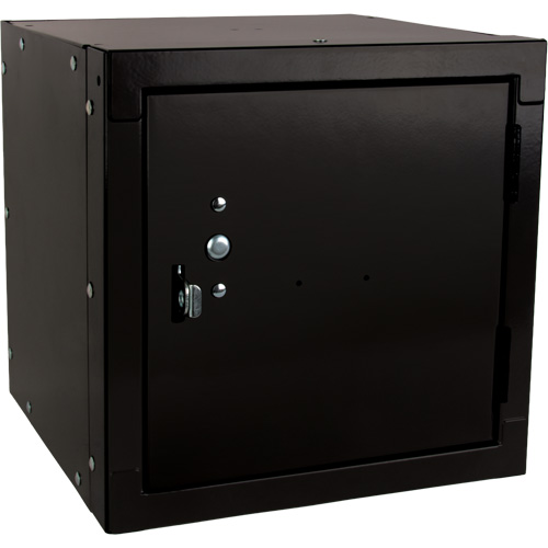 Casier cubique empilable, 12" x 12" x 12", Acier, Noir, D&eacute;mont&eacute; Groupe Belzile Dickner