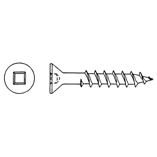 Flat Head Wood Screws , #8 x 1-1/2" L, Zinc Plated Groupe Belzile Dickner