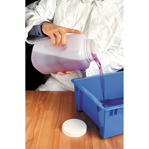 Bottles, Round, 128 fl. oz., Plastic Groupe Belzile Dickner