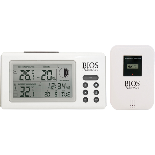 Indoor/Outdoor Thermometers With Clock, Contact, Digital, 32 to 122°F (0 to 50°C) Groupe Belzile Dickner