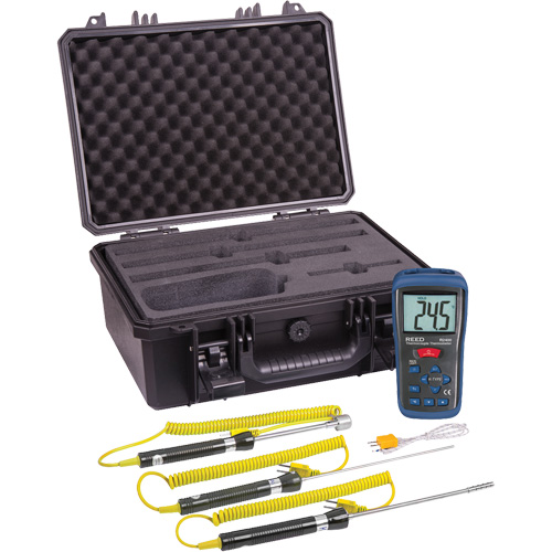 Thermocouple Thermometer Kit, Contact, Digital, -58-2000°F (-50-1300°C) Groupe Belzile Dickner