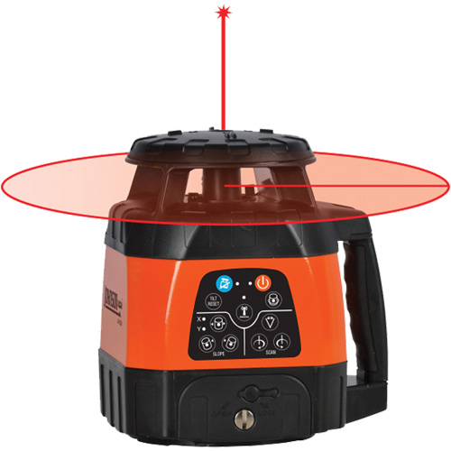 Laser rotatif horizontal et vertical &agrave; nivellement automatique et faisceau rouge, 200' (60 m), 635 N.m Groupe Belzile Dickner