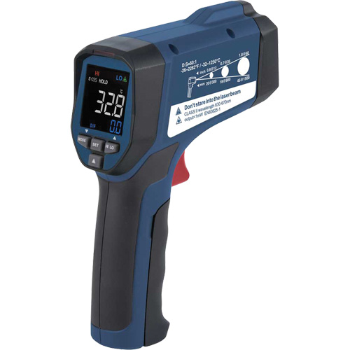 Infrared Thermometer with ISO Certificate, -26°- 2282° F ( -32° - 1250° C ), 50:1, Adjustable Emmissivity Groupe Belzile Dickner