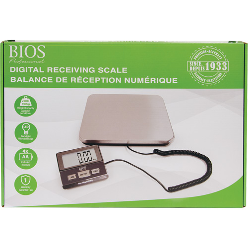 Balance de r&eacute;ception num&eacute;rique, Capacit&eacute; 220 lb, Graduations 1 lb Groupe Belzile Dickner