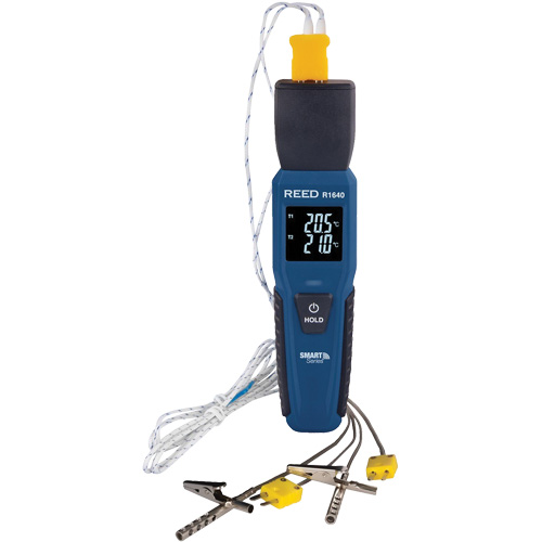 Thermom&egrave;tre &agrave; thermocouple de s&eacute;rie intelligente R1640 avec sondes pour fourneau/cong&eacute;lateur, Contact, Num&eacute;rique, 32-122°F (0-50°C) Groupe Belzile Dickner