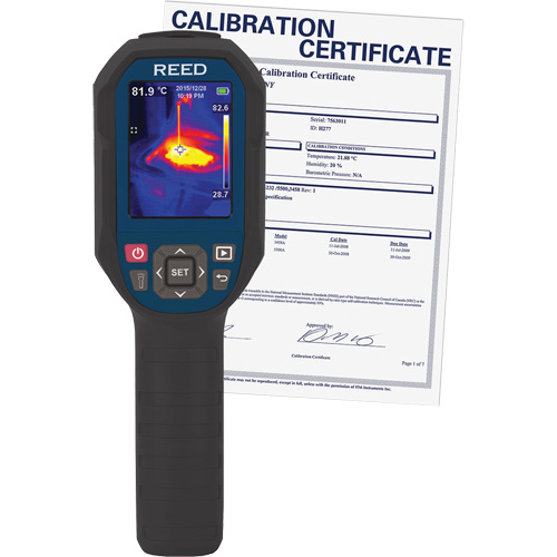 Thermal Imaging Camera with Calibration Certificate, 160 x 120 pixels, 14° - 752°C (-10° - 400°F), 50 mK Groupe Belzile Dickner