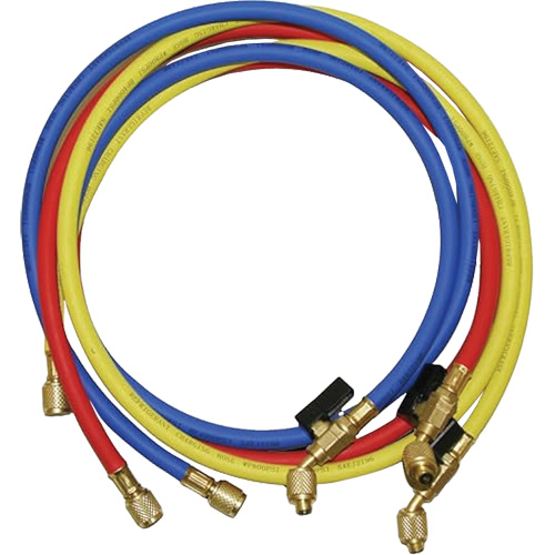 Ball Valve Refrigerant Charging Hoses with 1/4" SAE fittings Groupe Belzile Dickner