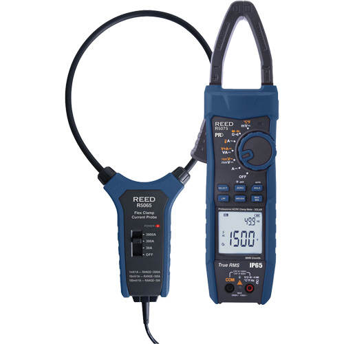 Solar Clamp Meter Kit with 18" Flexible Current Probe, AC/DC Voltage, AC/DC Current Groupe Belzile Dickner