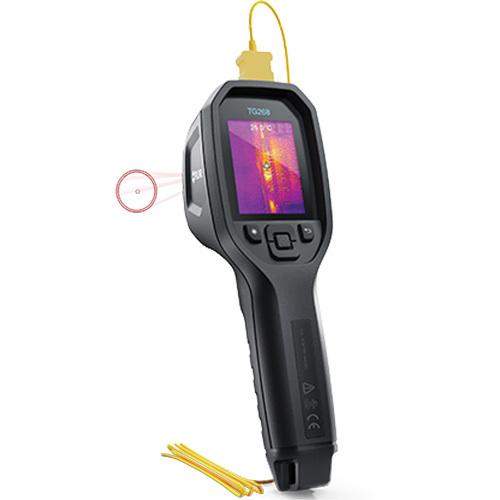 Cam&eacute;ra d'imagerie thermique IR 24:1 avec laser Bullseye et thermocouple de type K, 160 x 120 pixels, -10° - 45°C (14° - 113°F), 70 mK Groupe Belzile Dickner