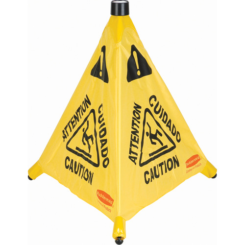Pop-Up Safety Cone, Trilingual With Pictogram Groupe Belzile Dickner