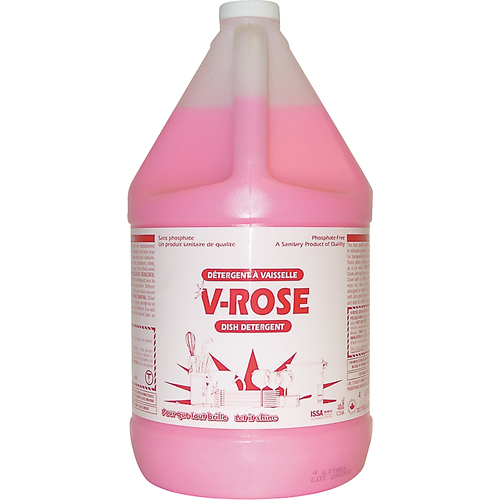 D&eacute;tergent liquide pour vaisselle V-Rose, Liquide, 4 L, Fraîcheur Groupe Belzile Dickner