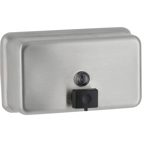 Surface-Mounted Horizontal Soap Dispenser, Push, 1200 ml Capacity Groupe Belzile Dickner