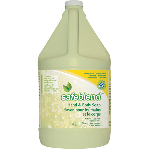 Hand & Body Soap, Liquid, 4 L, Unscented Groupe Belzile Dickner