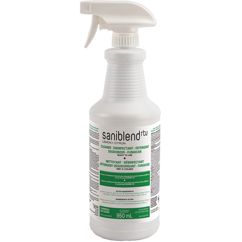 SaniBlend Ready-To-Use Disinfectant & Sanitizer, 950 ml, Trigger Bottle Groupe Belzile Dickner