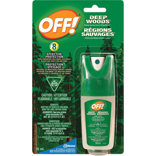 OFF! Deep Woods&reg; Insect Repellent, 25% DEET, Spray, 30 ml Groupe Belzile Dickner