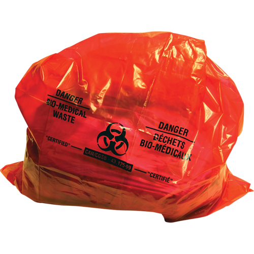 Sure-Guard Bio-Medical Waste Liners, Bio-Hazard, 50" L x 37" W, 2 mil Groupe Belzile Dickner