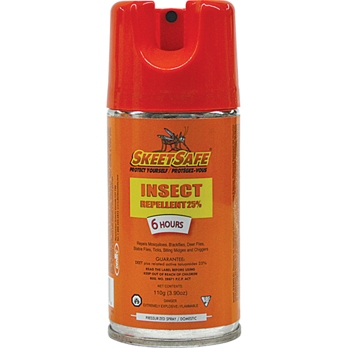 SkeetSafe&reg; Insect Repellent, 25% DEET, Aerosol, 3.9 oz. Groupe Belzile Dickner