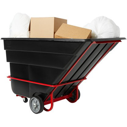 Tilt Truck, Black Recycled Plastic, 1/2 cu.yd., 1400 lbs. Load Capacity Groupe Belzile Dickner